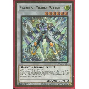 MAGO-EN029	Stardust Charge Warrior - Premium Gold Rare |